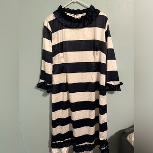 Dainty jewels navy blue striped dress. Size XXL